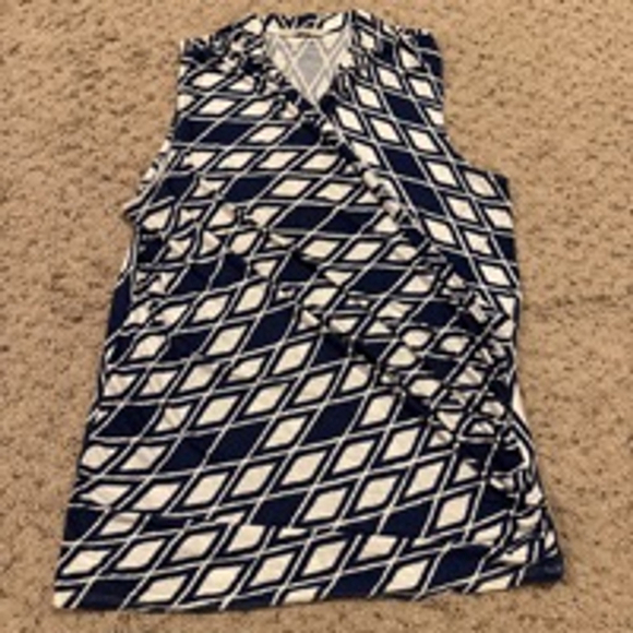 41 HAWTHORN Tops - Women's 41 HAWTHORN Top Size L Blue White Sleeveless